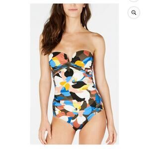 NWT Calvin Klein bandeau strapless one piece swimsuit